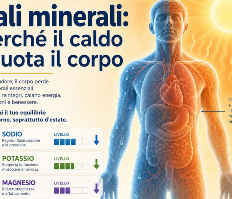 Sali minerali: perché il caldo svuota il corpo
