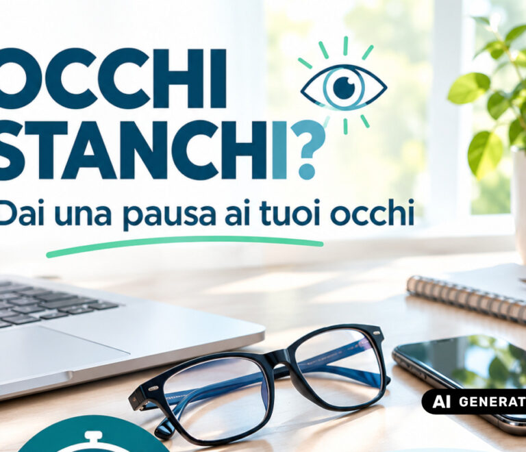 Occhi stanchi dopo smartphone e computer